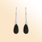 AE-1107-SHB Sterling Silver Earring With Black Shell Jewelry Bali Designs Inc